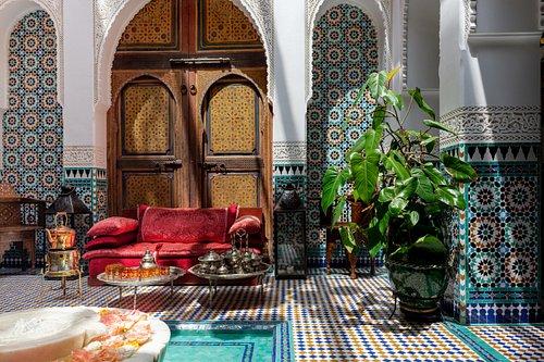 Riad de luxe au Maroc – patio et piscine