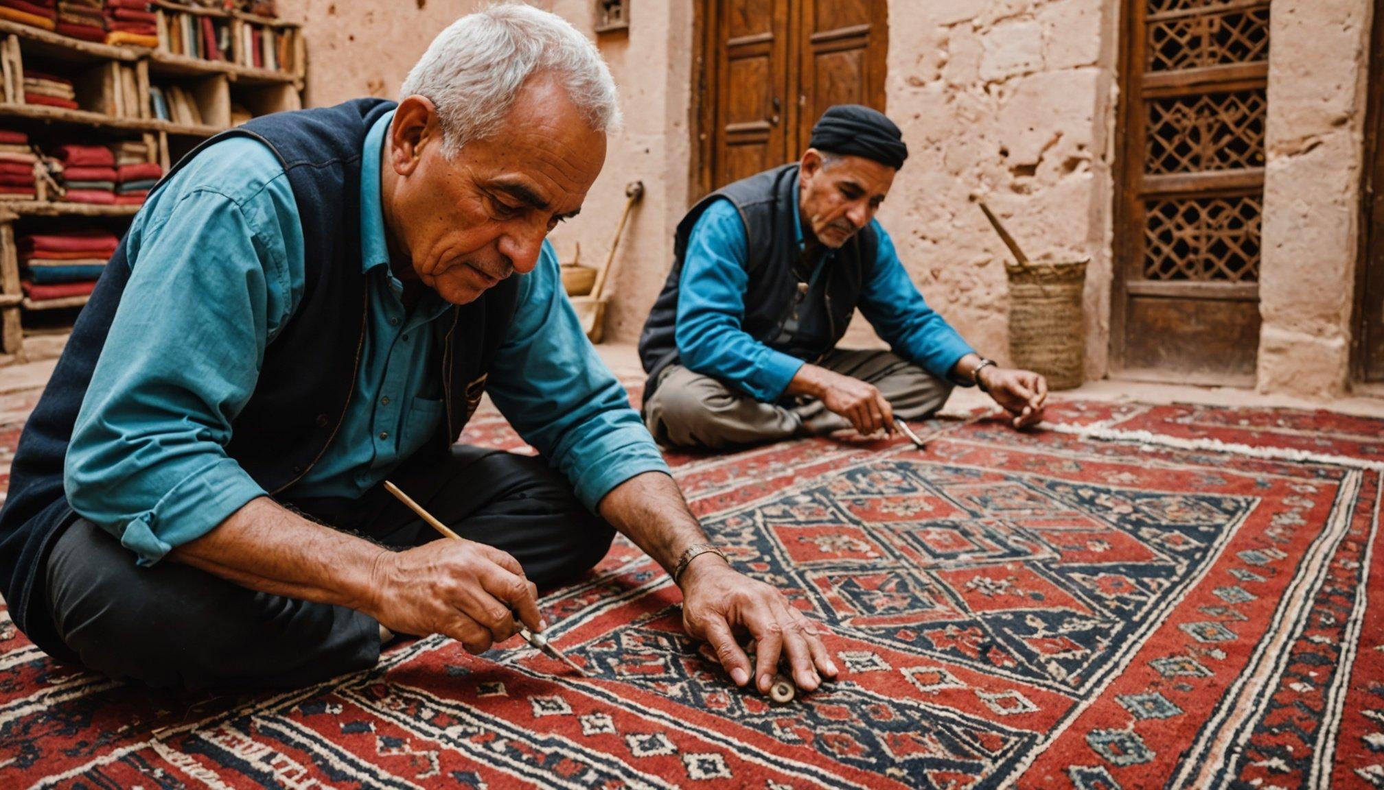Découverte du tissage de tapis berbères